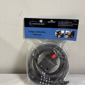 Black 4-Digit Combination Cable Lock